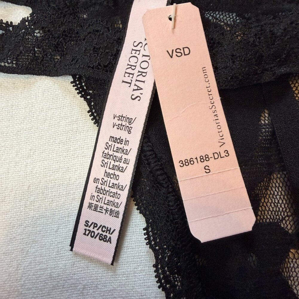 NWT Victoria's Secret Floral Lace V-String Panties Small 5 Piece - Picture 3 of 10